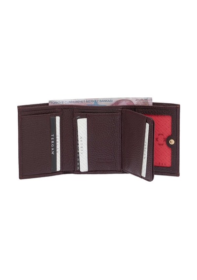 Tergan Bordo Kadın Cüzdan - S1cb00005633-m5d Bordo