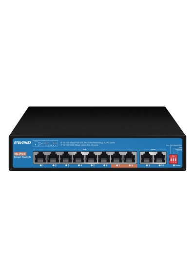 Ewind Ewınd Ew-s1810gu-ap 8 Fe Poe+ 2 Ge Unmanaged Poe Swıtch 120
