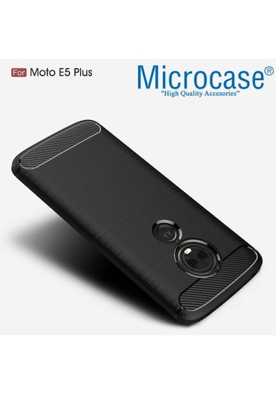 Motorola Moto E5 Plus Brushed Carbon Fiber Silikon Tpu Kilif +Cam 266285087 - Seçenek / Cam Koruma-Cam Istemiyorum
