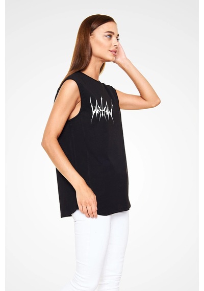 Adrift Watain Siyah Kolsuz Tişört T-shirt Siyah