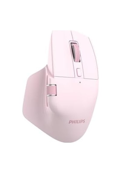 Spk7858 Bluetooth Kablosuz Çift Modlu 4000dpı 7 Tuşlu Optik Mouse Pembe