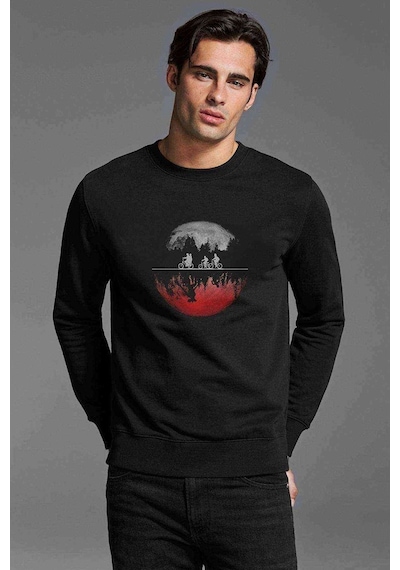 Stranger Things Eleven Dustin Demogorgon Baskılı Erkek Sweat (534732928)