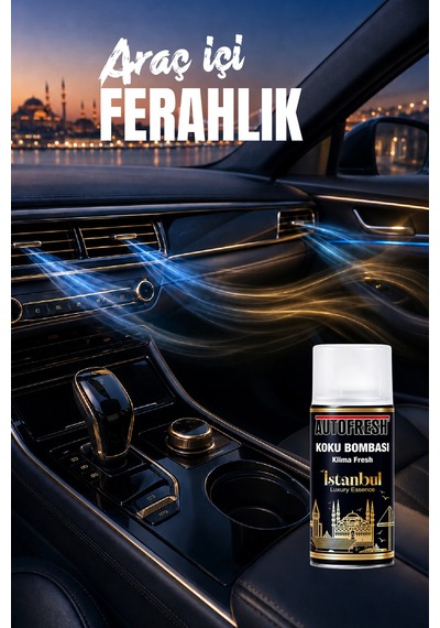 İstanbul Koku Bombası Klima Fresh Araç İçi Sprey 150 Ml Kalıcı Premium Koku Giderici