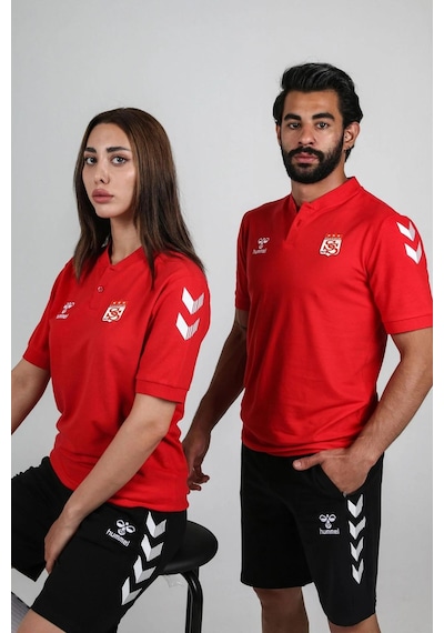 Hummel Armin Pamuklu Bebe Yaka Tişört Kırmızı Sivasspor