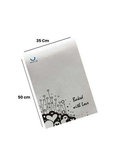 Valerine Life Sevgiyle Pişti Mutfak Kurulama Fırın Beyaz El Havlusu %100 Pamuklu 35x50cm 2 Adet Beyaz