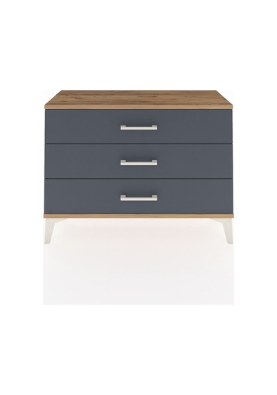 Arges Şifonyer 3 Çekmeceli 88x30x64 Çam-antrasit Atlas Çam
