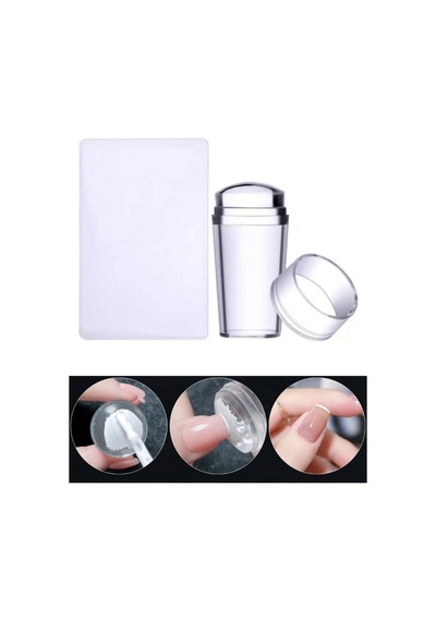 Stamper Baskı Transfer Aparat Seti Silikon Oje Dizayn Baskı Seti Nail Art Tırnak Damgalama