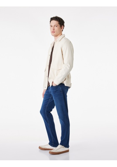 Koton Düğmeli Cep Detaylı Normal Bel Slim Fit Jean Pantolon - Brad Jean Koyu İndigo 6sam40115nd Koton Düğmeli Cep Detaylı Normal Bel Slim Fit Jean Pantolon - Brad Jean Koyu İndigo 6sam40115nd