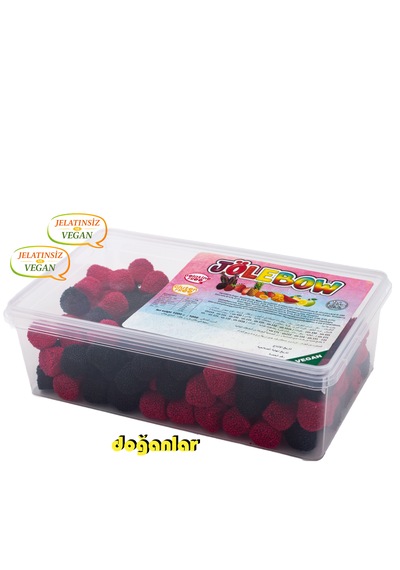 Ahududu & Böğürtlen J Öle Lokum Jelatinsiz -doğal-helal-vegan -glutensiz 1000 Gr.
