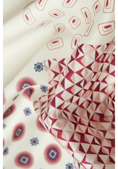 Ac&Co / Altınyıldız Classics Erkek Bej - Bordo Desenli Mendil Bej - Bordo