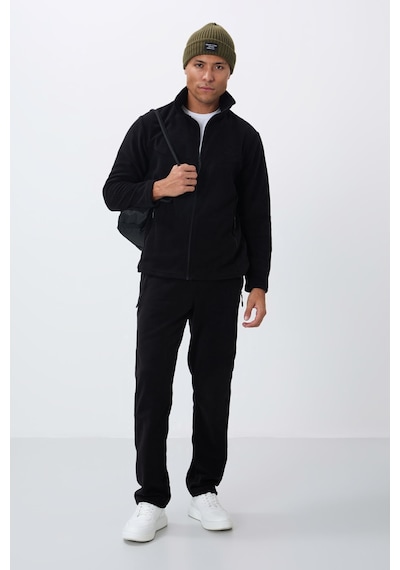 Tommy Life Siyah Dik Yaka Basic Fermuar Cepli Standart Kalıp Erkek Polar Eşofman Takımı - 85193 Siyah Tommy Life Siyah Dik Yaka Basic Fermuar Cepli Standart Kalıp Erkek Polar Eşofman Takımı - 85193 Siyah