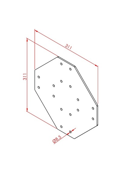 Doğuş Kalıp 90x90 Dört Yönlü Bağlantı Sacı Diğer