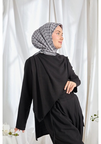 Silk Home %100 Twill İpek Eşarp S539 Gri