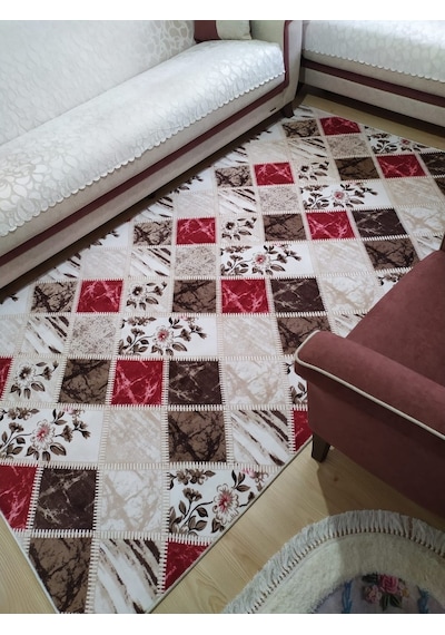 Panda 1005 Kırmızı Kaymaz Jel Taban Koridor Kesme Yolluk