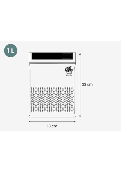 Zip Bag Kilitli Ve Çok Amaçlı Buzdolabı Poşeti 20 Adet 18x22 Cm