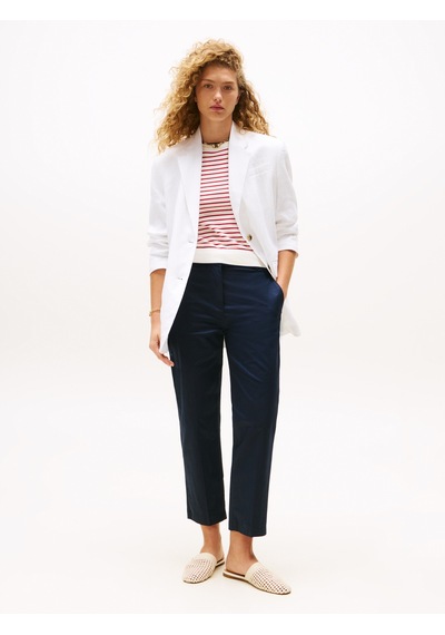 Tommy Hilfiger Co Slım Straıght Chıno Kadın Mavi Pantolon - Ww0ww40504 Mavi