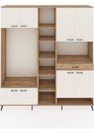 Hyperion Dolap 12 Raflı Tek Çekmeceli 8 Kapaklı 220x44x243 Çam-aytaşı/çam Çok Renkli Hyperion Dolap 12 Raflı Tek Çekmeceli 8 Kapaklı 220x44x243 Çam-aytaşı/çam Çok Renkli