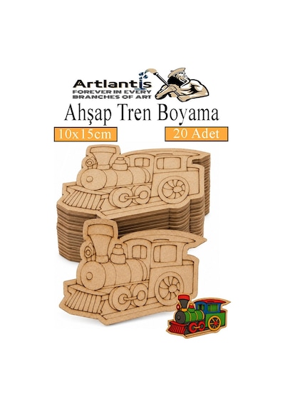 Ahşap Boyama Araçlar 20 Adet 10x15cm Taşıtlar Boyama Figürü Etkinlik Çoçuk Gelişim Motor Beceri Kreş Anasınıfı Turuncu