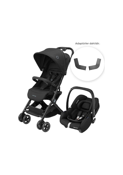 Maxi-Cosi Lara2-Cabriofix I-Size Ultra Kompakt Kabin Boy Seyahat Sistem Bebek Arabası Essential Black