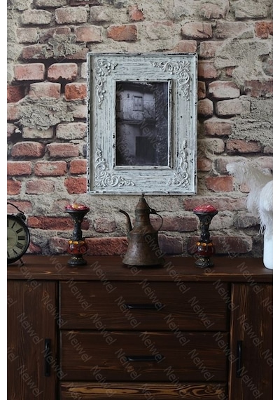 Neiwel Vintage Bitez Resim Ve Ayna Çerçevesi Beyaz