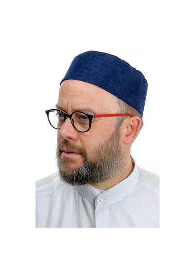 Kubbeli Sert Kalıp Takke - Lacivert
