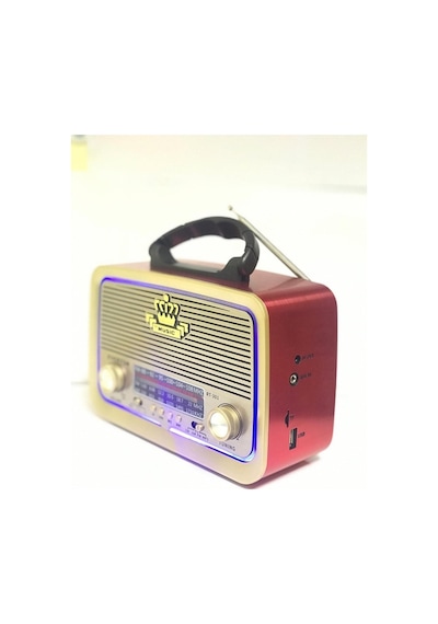 Rt-301 Nostaljik Görünümlü Bluetoothlu Mp3 Çalar Radyo Müzik Kutusu Kırmızı