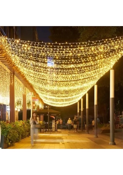 Hubrendy Emin 10m 100 Led Damla Uçlu Gün Işığı Şeffaf Kablo
