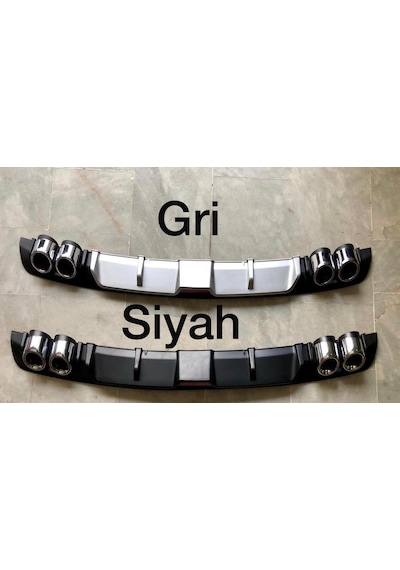 Hyundai İ20 09-14 Arası Arka Tampon Eki Difüzör Çift Egzoz Çıkış