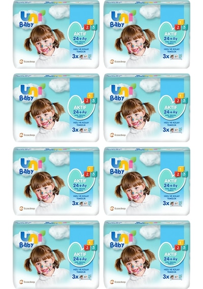 Uni Baby Aktif Islak Mendil 52'Li X 24 Paket