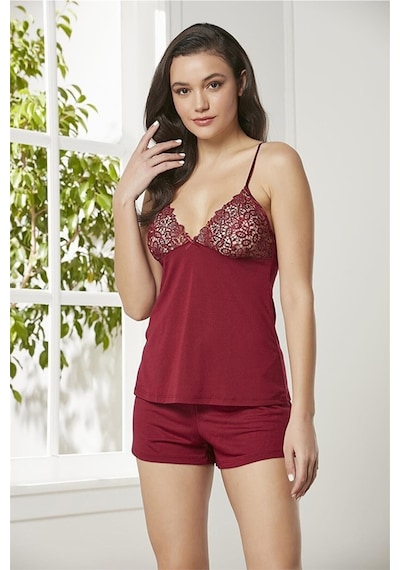 Pierre Cardin 5045 Penye Altılı Takım - Bordo Bordo