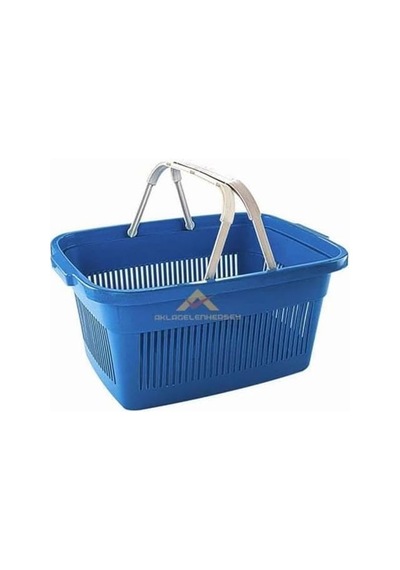 Market Sepeti Sağlam Plastikten Üretim Market İçi Hafif Alışveriş El Sepeti 46x34cm