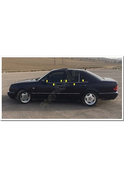 Woc Chrome Mercedes E W210 Krom Cam Çıtası 1995-2001 4 Parça Pasl