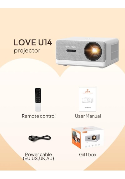 Byintek U14 PRO Full HD Projeksiyon Cihazı, 1500 ANSI, Toz Geçirmez Optik Motor, MEMC ve HDR, Akıllı Engelden Kaçınma, Android OS 11.0, Surround Ses