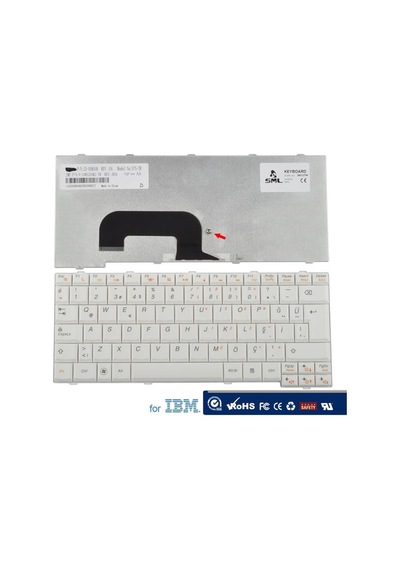 Ibm Lenovo Uyumlu ideaPad S12 N7S Notebook Klavye Tuş Takımı (Beyaz TR)