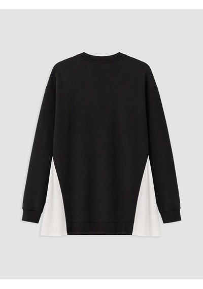 Lcw Everyday Siyah Soft Touch Kadın Sweatshirt Tunik