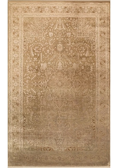 Hoom Rugs Babylon Bbl 02 Rayon Viskon Eskitme Desenli Bronze Vintage Salon Halısı Bakır