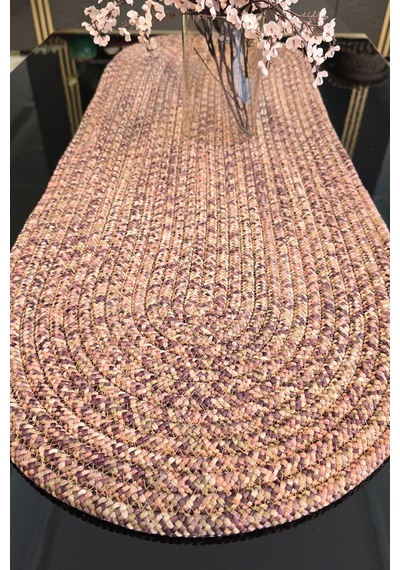 Tres İpli Kalın Yapıda 35x100 Cm Runner Şık Masa Orta Sehpa Üstü Dekoratif Sofra Aksesuarı Toprak