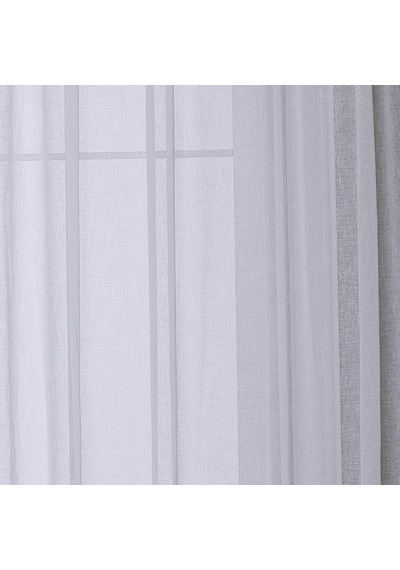 Fabric Design Keten Plus Tül Perde Optik Beyaz, 100 X 190 Çok Renkli