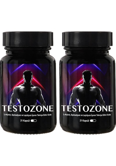 Testozone 2 Kutu Erkeklere Özel L-argininli Lepidyumlu 21li Bitkisel İçerikli