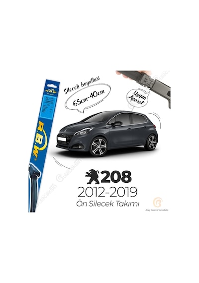 Peugeot 208 Muz Silecek Takımı (2012-2019) RBW