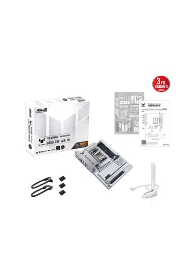 Asus Mb Tuf Gamıng B850-btf Wıfı W Amd B850 Am5 Ddr5 8000 Dp Hdmı 3x M2 Usb3.2 Wifi 7 + Bt Aura Rgb 2.5gbit Lan Atx 14+2+1 Güç Aşamaları, Anakart Arka