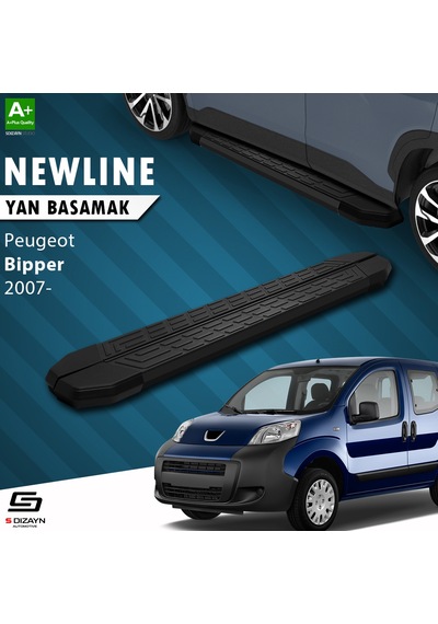 S-dizayn Peugeot Bipper Newline Siyah Yan Basamak 173 Cm 2007-2017 A+ Kalite