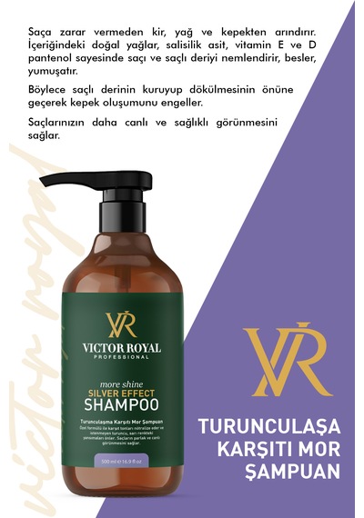 Victor Royal Turunculaşma Karşıtı Mor Şampuan 500 Ml Boyalı