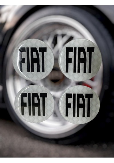 Fiat Jant Göbeği Damla Etiket 4 Lü Oto Universal Jant Göbeği 3d Jant Arması Damla Sticker Seti Çok Renkli