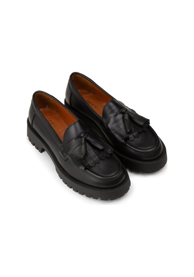 Deery Kadın Hakiki Süet Siyah Loafer Ayakkabı - 02033zsyhc02
