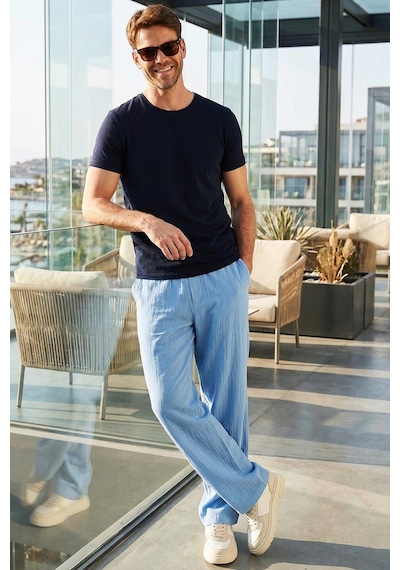 Tudors Erkek Slim Fit Dar Kesim Pamuklu Likralı Esnek Kumaş Basic Lacivert Bisiklet Yaka Tişört-31552 Tudors Erkek Slim Fit Dar Kesim Pamuklu Likralı Esnek Kumaş Basic Lacivert Bisiklet Yaka Tişört-31552