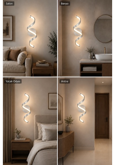 Sora Modern Led Duvar Apliği Günışığı Gri