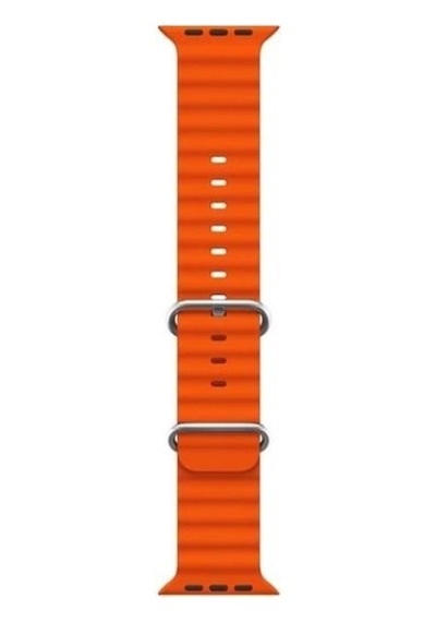 Apple Uyumlu  Watch 42mm 44mm 45mm 49mm 1/2/3/4/5/6/se/7/8/ultra Akıllı Saat Ocean Kordon Ve Kayışı Turuncu