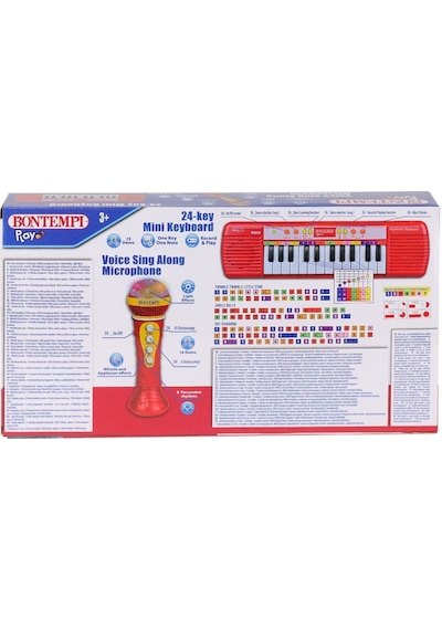 4002120 Elektronik Mikrofonlu Org 24 Tuş Kırmızı