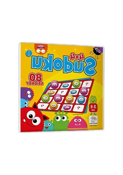 Stickerli Sudoku Seti - 3-6 Yaş Dikkat Geliştirici Oyun Abanoz